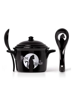 New with tag Alchemy of England Feline Hungry Bowl and Spoon Set